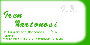 iren martonosi business card